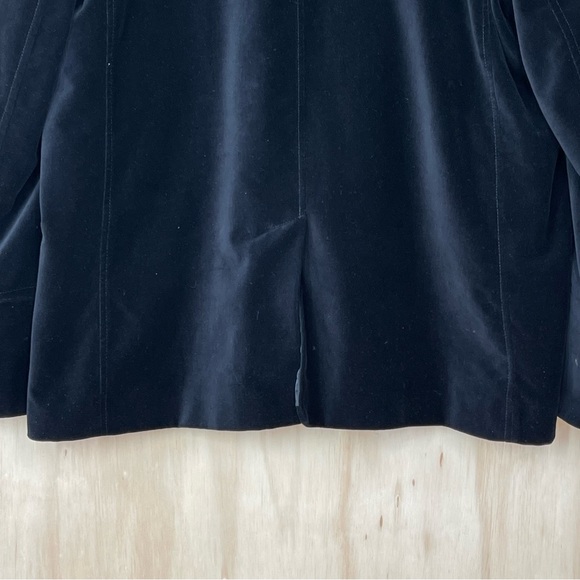 Kenneth Cole Reaction Black Velvet Military Style Men's Jacket w/ Epaulettes XL - Picture 8 of 10